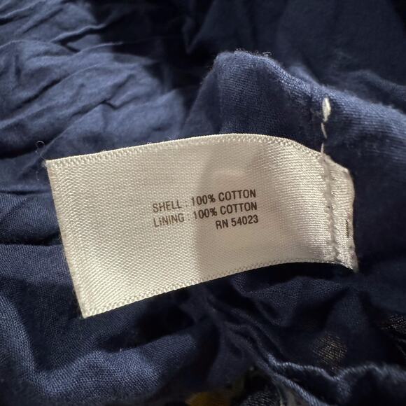 Old Navy Dress Faux Wrap Floral Cottage Dark Academia Retro Boho Midi Blue XXL - Picture 3 of 5